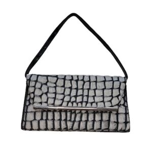 Vintage Kate Landry Small Evening Shoulder Convertible Clutch Purse Faux Fur 90s